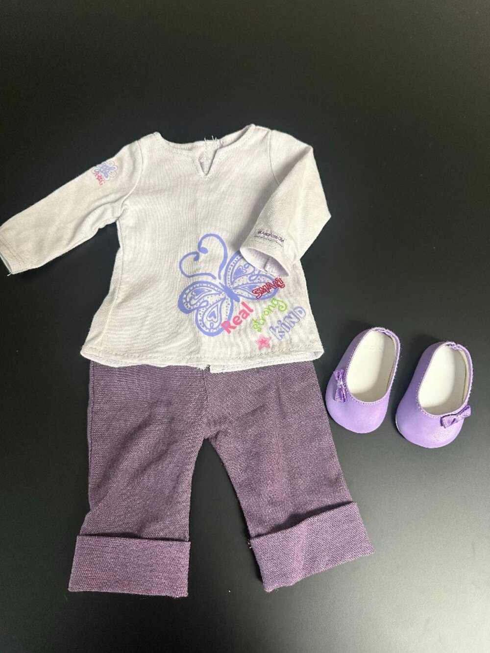 American Girl Real Me Outfit – Purple Butterfly Tunic Set (Fits 18” Dolls)